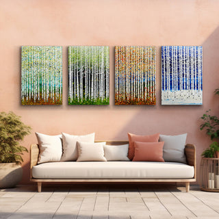 Aspen Almanac: 4-Piece Metal Box Art Set Metal Box Wall Art Nancy Seiler