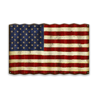 USA Flag: Generic - Corrugated Metal Wall Art Corrugated Wall Art Meissenburg Designs