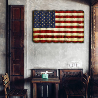 USA Flag: Generic - Corrugated Metal Wall Art Corrugated Wall Art Meissenburg Designs