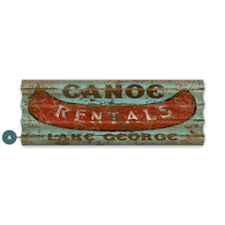 Canoe Rentals - Corrugated Metal Wall Art Corrugated Wall Art Marty Mummert Studio