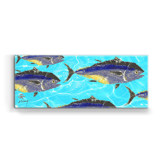 School of Bluefin - Metal Box Art Metal Box Wall Art FishAye Trading Company