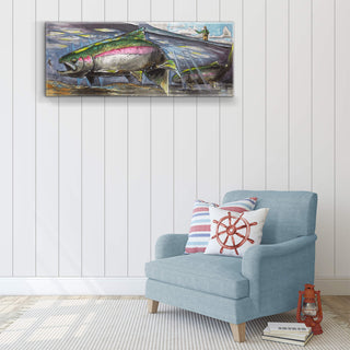 Rainbow and Nymphs: Metal Box Art Metal Box Wall Art Ed Anderson
