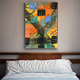 Orange Chex I - Metal Box Art Metal Box Wall Art Nancy Seiler
