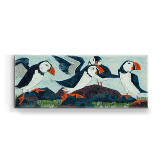 Puffins - Metal Box Art Metal Box Wall Art Shelle Lindholm