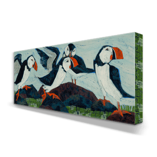 Puffins - Metal Box Art Metal Box Wall Art Shelle Lindholm