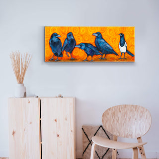Odd Bird Out - Metal Box Art Metal Box Wall Art Karen Savory