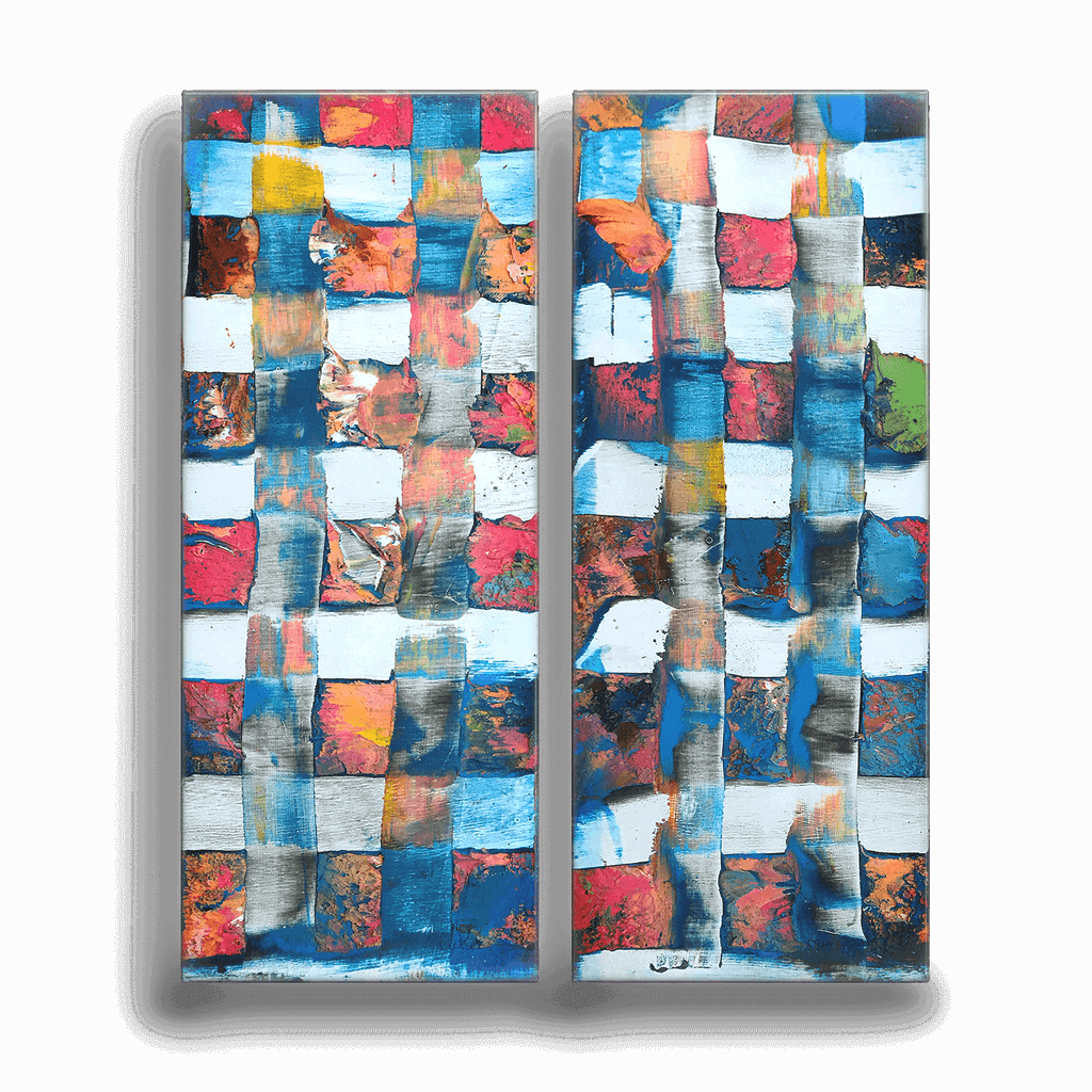 Checkerboard - 2-Panel Metal Box Art – Old Wood Signs Wholesale