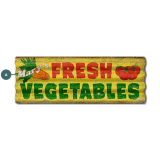 Fresh Vegetables - Corrugated Metal Wall Art Corrugated Wall Art Meissenburg Designs