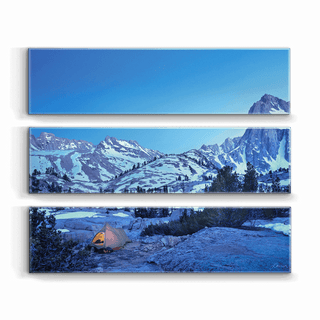 Glowing Tent: 3-Piece Metal Box Art Metal Box Wall Art John Lichtwardt