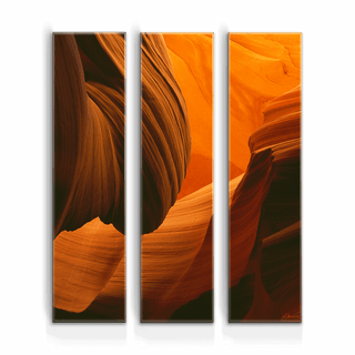Lower Antelope Canyon: 3-Piece Metal Box Art Metal Box Wall Art John Lichtwardt