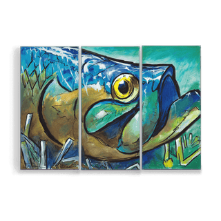 Tidal Tarpon: 3-Piece Metal Box Art Metal Box Wall Art Ed Anderson