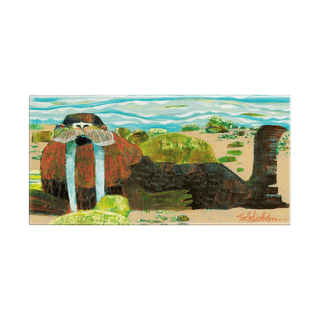 Beach Bum: Solo Stretch - Metal Box Art Metal Box Wall Art Shelle Lindholm