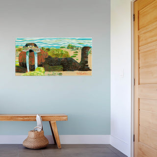 Beach Bum: Solo Stretch - Metal Box Art Metal Box Wall Art Shelle Lindholm