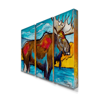 The Majestic Moose: 3-Piece Metal Box Art Metal Box Wall Art Ed Anderson