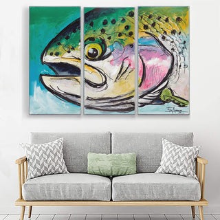River Rainbow: 3-Piece Metal Box Art Metal Box Wall Art Ed Anderson