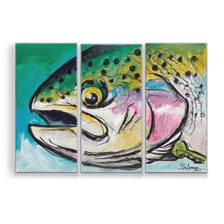 River Rainbow: 3-Piece Metal Box Art Metal Box Wall Art Ed Anderson