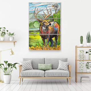 The Watchful Whitetail: 3-Piece Metal Box Art Metal Box Wall Art Ed Anderson