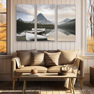 Two Medicine Boats: 3-Piece Metal Box Art Metal Box Wall Art John Lichtwardt