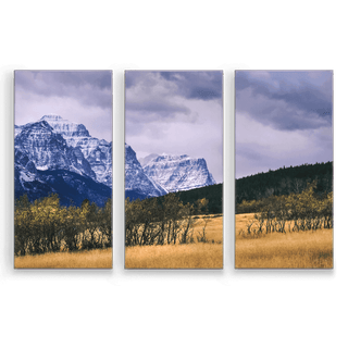 East Glacier: 3-Piece Metal Box Art Metal Box Wall Art John Lichtwardt
