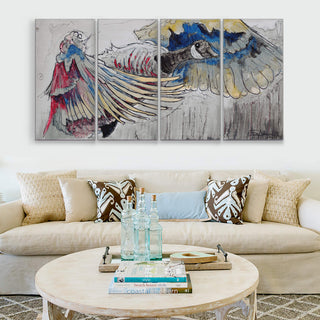 Canadian Goose in Flight: 4-Piece Metal Box Art Metal Box Wall Art Ed Anderson