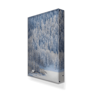Cabin in the Winter Woods - Metal Box Art Metal Box Wall Art Michael Underwood