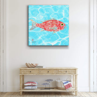 Solo Red Snapper - Metal Box Art Metal Box Wall Art FishAye Trading Company