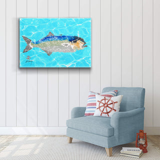 Solo Bluefish - Metal Box Art Metal Box Wall Art FishAye Trading Company