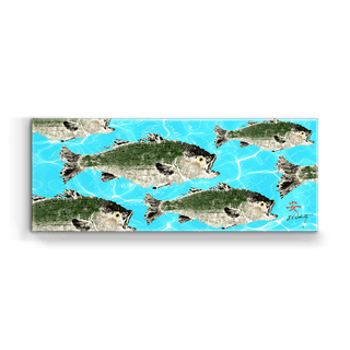 School of Striped Bass - Metal Box Art Metal Box Wall Art FishAye Trading Company