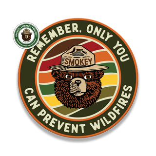 Smokey Bear Remember Circle - Aluminum Shaped Wall Art Shaped Wall Art Smokey Bear