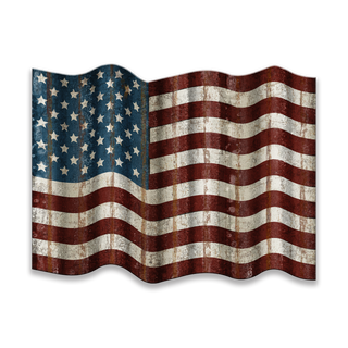 Waving American Flag - Corrugated Metal Wall Art Corrugated Wall Art Meissenburg Designs