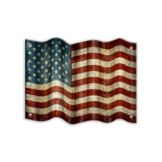 Waving American Flag - Corrugated Metal Wall Art Corrugated Wall Art Meissenburg Designs