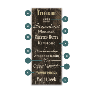 [AFW] Ski Destinations: W88 11x32 - Wood & Metal Wall Art Wood & Metal Wall Art Out West Design