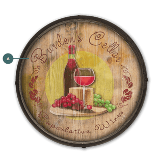 Superlative Wines - Barrel End Wall Art Barrel End Wall Art Meissenburg Designs