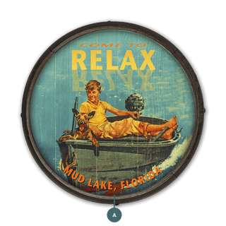 Come to Relax - Barrel End Wall Art Barrel End Wall Art Meissenburg Designs