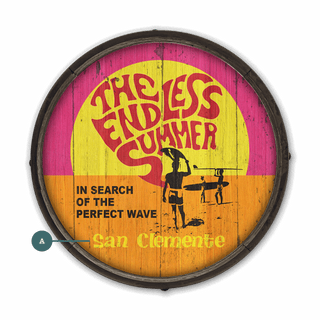 The Endless Summer: San Clemente - Barrel End Wall Art Barrel End Wall Art Bruce Brown Films