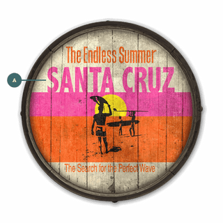 The Endless Summer: Santa Cruz - Barrel End Wall Art Barrel End Wall Art Bruce Brown Films