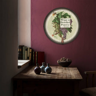 Wine is Bottled Poetry: Generic - Barrel End Wall Art Barrel End Wall Art Meissenburg Designs
