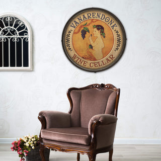 Pan's Wine Cellar- Barrel End Wall Art Barrel End Wall Art Meissenburg Designs