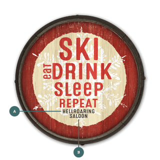 Après-Ski Rituals - Barrel End Wall Art Barrel End Wall Art Meissenburg Designs