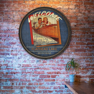 Where Every Day is an Adventure: Version 2 - Barrel End Wall Art Barrel End Wall Art Meissenburg Designs