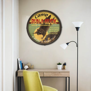 Camp Run-a-Muck - Barrel End Wall Art Barrel End Wall Art Meissenburg Designs