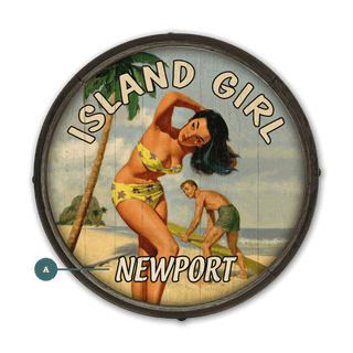 Island Girl - Barrel End Wall Art Barrel End Wall Art Meissenburg Designs