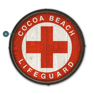 Lifeguard Sign - Barrel End Wall Art Barrel End Wall Art Meissenburg Designs