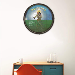 Mermaid Mystique at Moonlight (PG) - Barrel End Wall Art Barrel End Wall Art Meissenburg Designs