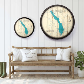 Canyon Ferry Lake, Montana on a Barrel End Barrel End Wall Art Lake Art