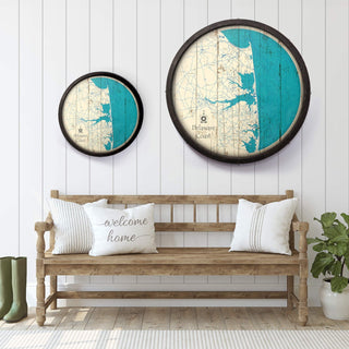 Delaware Coast on a Barrel End Barrel End Wall Art Lake Art