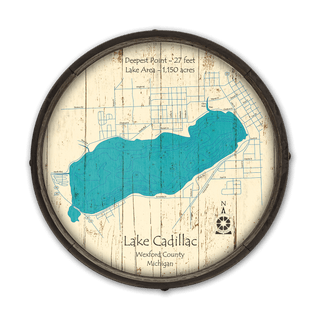 Lake Cadillac, Wexford County, Michigan on a Barrel End