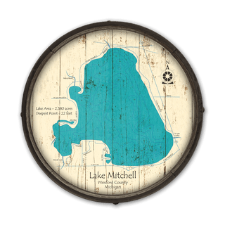 Lake Mitchell, Wexford County, Michigan on a Barrel End