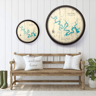 Lake Travis, Texas on a Barrel End Barrel End Wall Art Lake Art