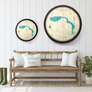 Twin Lakes, Idaho on a Barrel End Barrel End Wall Art Lake Art